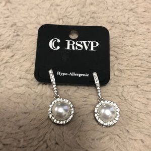 Diamond Pearl Earrings